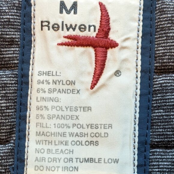 Relwen Windzip Popover Puffer Sweatshirt Jacket Navy Blue Medium - Picture 5 of 8